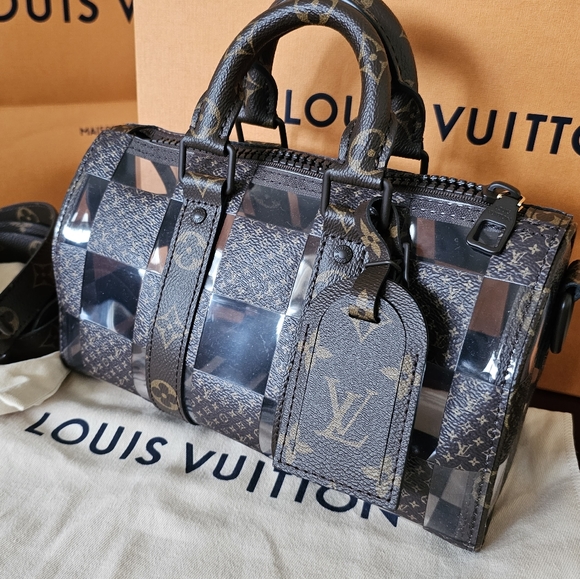 Louis Vuitton Keepall Bandouliere 25 Bag Monogram Chess Coated Canvas - Picture 7 of 16